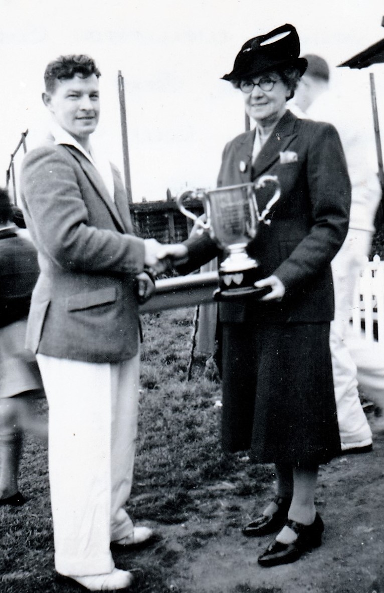 Mrs Holmes Presenting the Arthur Holmes Cup 1950